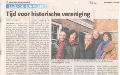 Foto’s van de oprichting van Vereninging Oud- Linschoten