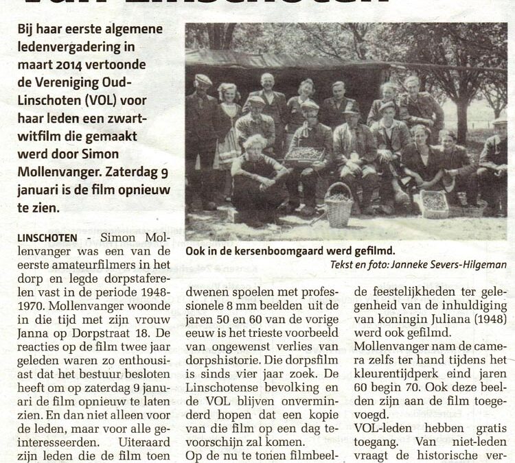 Zwart-wit film eind jaren 40 vertoond