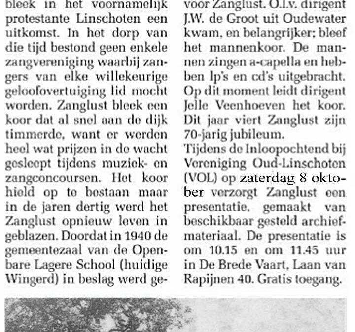Zanglust 70 jaar